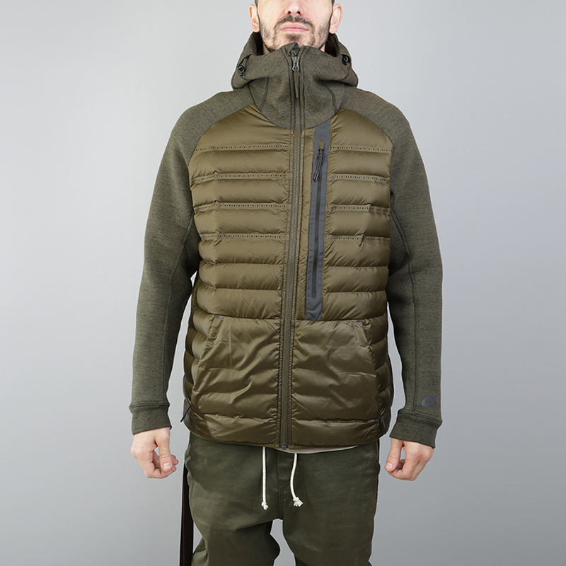 мужская зеленая куртка Nike Aeroloft Tech Fleece 678261-329 - цена, описание, фото 1